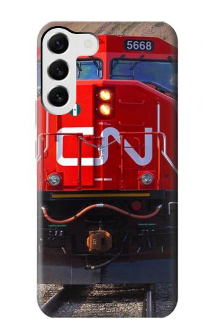 S2774 Train Canada Nationale des chemins de fer Etui Coque Housse pour Samsung Galaxy S23 Plus