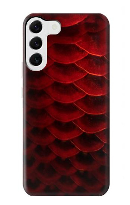 S2879 Rouge Arowana écailles de poisson Etui Coque Housse pour Samsung Galaxy S23 Plus