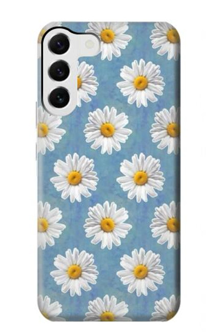 S3454 Marguerite Florale Etui Coque Housse pour Samsung Galaxy S23 Plus