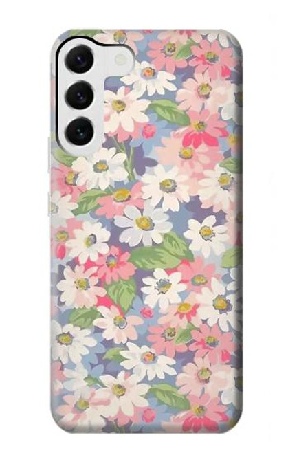 S3688 Motif d'art floral floral Etui Coque Housse pour Samsung Galaxy S23 Plus