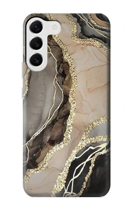 S3700 Imprimé graphique or marbré Etui Coque Housse pour Samsung Galaxy S23 Plus