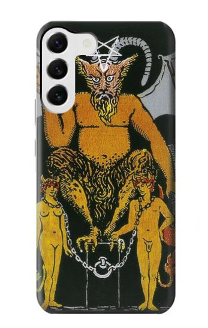 S3740 Carte de tarot le diable Etui Coque Housse pour Samsung Galaxy S23 Plus