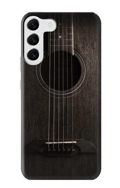 S3834 Guitare noire Old Woods Etui Coque Housse pour Samsung Galaxy S23 Plus