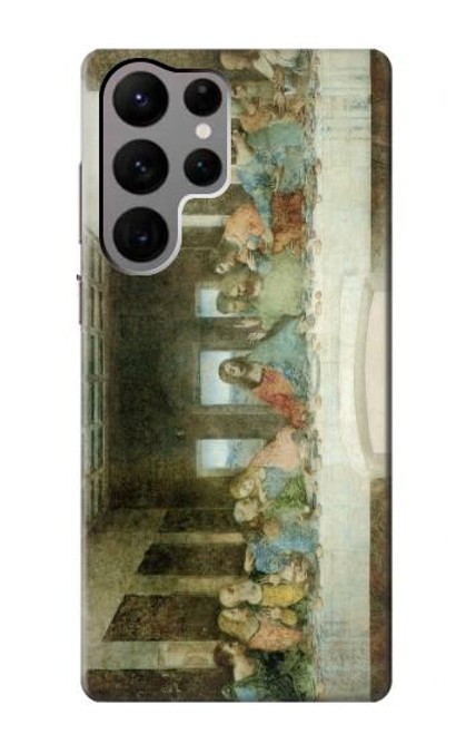 S0173 Leonardo Da Vinci La Cène Etui Coque Housse pour Samsung Galaxy S23 Ultra