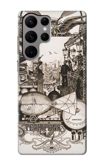 S1681 Dessin steampunk Etui Coque Housse pour Samsung Galaxy S23 Ultra