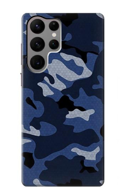 S2959 Marine Bleu Camo camouflage Etui Coque Housse pour Samsung Galaxy S23 Ultra