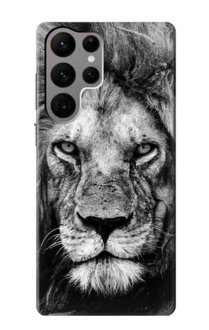 S3372 Lion Visage Etui Coque Housse pour Samsung Galaxy S23 Ultra