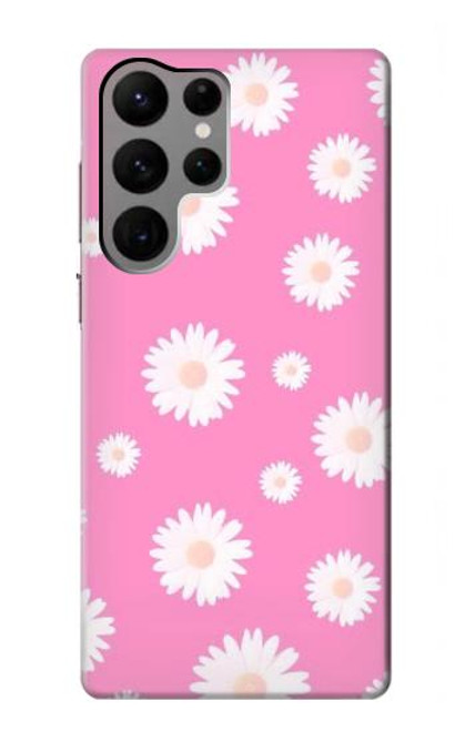 S3500 Motif floral rose Etui Coque Housse pour Samsung Galaxy S23 Ultra