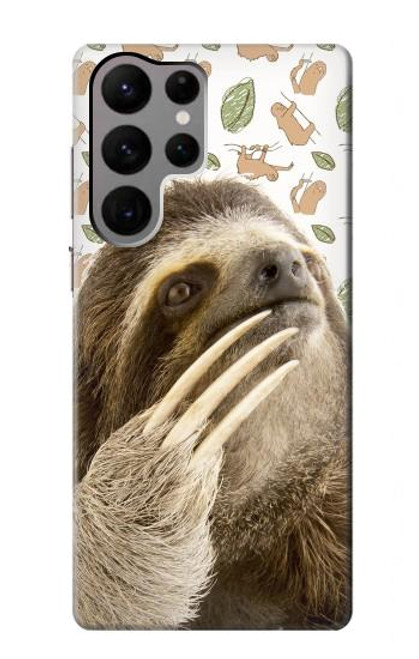 S3559 Motif Sloth Etui Coque Housse pour Samsung Galaxy S23 Ultra