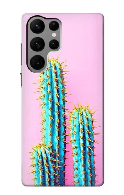 S3673 Cactus Etui Coque Housse pour Samsung Galaxy S23 Ultra