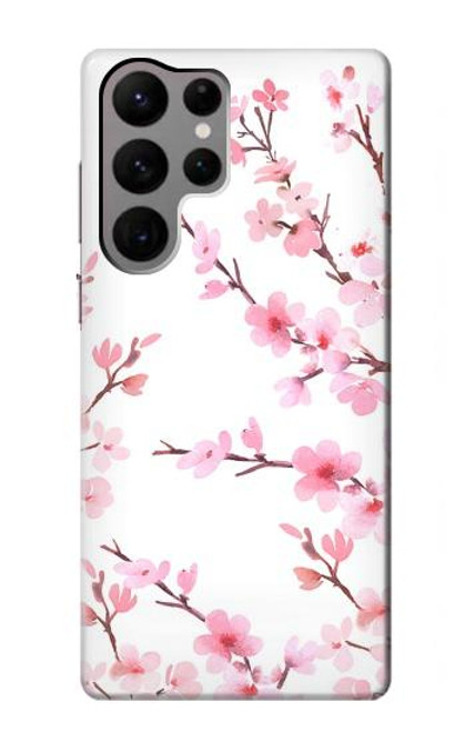 S3707 Fleur de cerisier rose fleur de printemps Etui Coque Housse pour Samsung Galaxy S23 Ultra