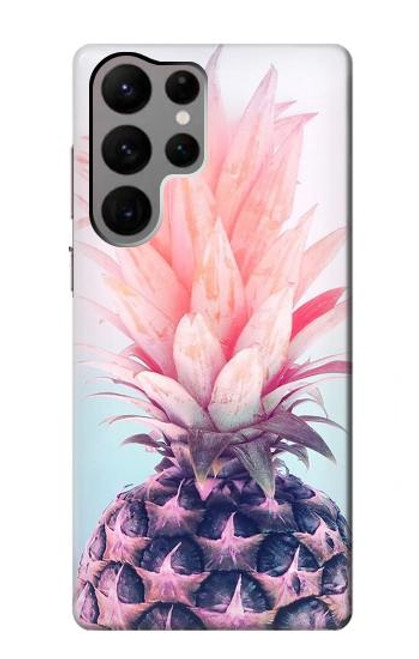 S3711 Ananas rose Etui Coque Housse pour Samsung Galaxy S23 Ultra
