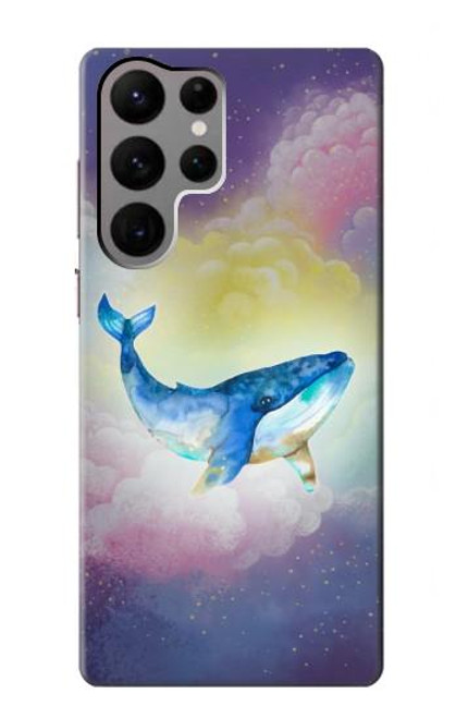 S3802 Rêve Baleine Pastel Fantaisie Etui Coque Housse pour Samsung Galaxy S23 Ultra