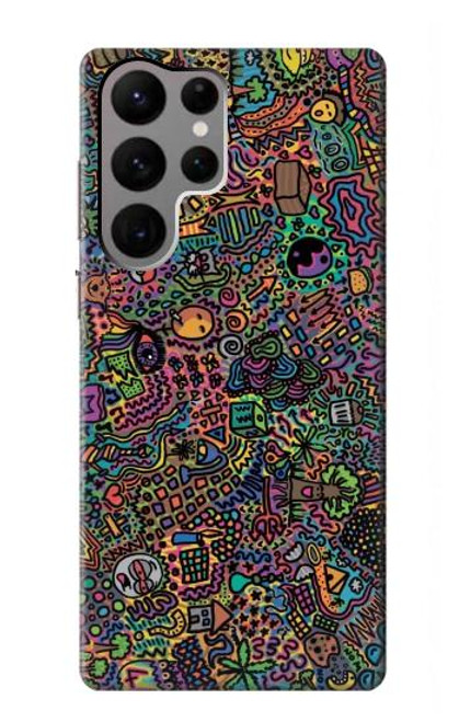 S3815 Art psychédélique Etui Coque Housse pour Samsung Galaxy S23 Ultra