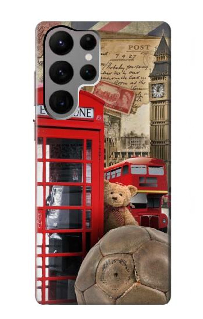 S3856 Vintage Londres Britannique Etui Coque Housse pour Samsung Galaxy S23 Ultra