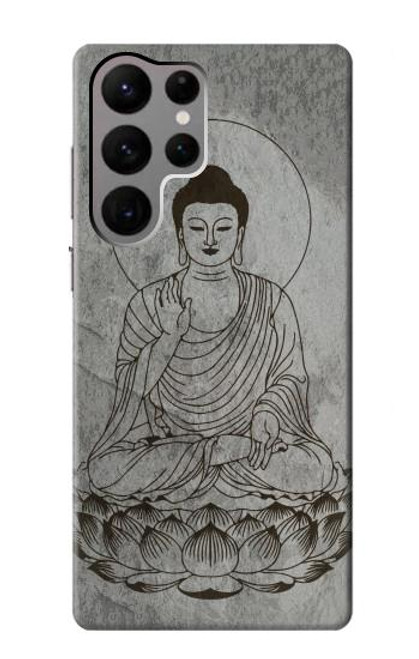 S3873 Dessin au trait Bouddha Etui Coque Housse pour Samsung Galaxy S23 Ultra