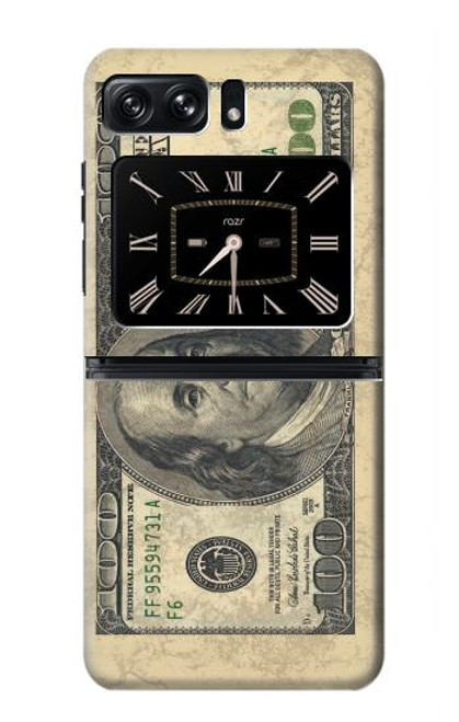 S0702 Dollars d'argent Etui Coque Housse pour Motorola Moto Razr 2022