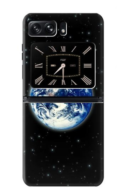 S2266 La planète Terre de l'Étoile nébuleuse espace Etui Coque Housse pour Motorola Moto Razr 2022