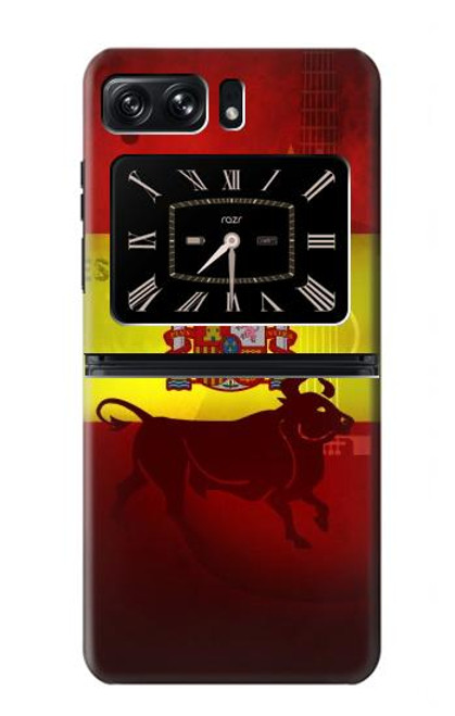 S2984 Espagne Football Football Etui Coque Housse pour Motorola Moto Razr 2022