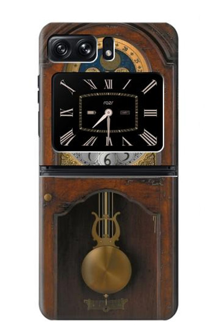 S3173 Grand-père Horloge Antique Horloge murale Etui Coque Housse pour Motorola Moto Razr 2022