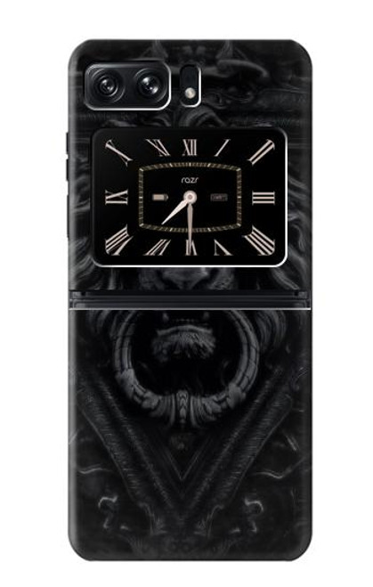 S3619 Lion noir gothique Etui Coque Housse pour Motorola Moto Razr 2022