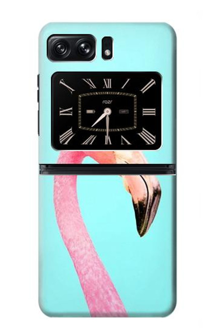 S3708 Flamant rose Etui Coque Housse pour Motorola Moto Razr 2022