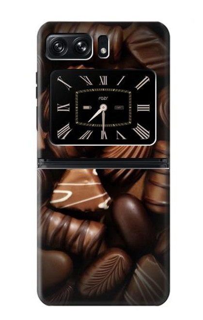S3840 Amateurs de chocolat au lait au chocolat noir Etui Coque Housse pour Motorola Moto Razr 2022