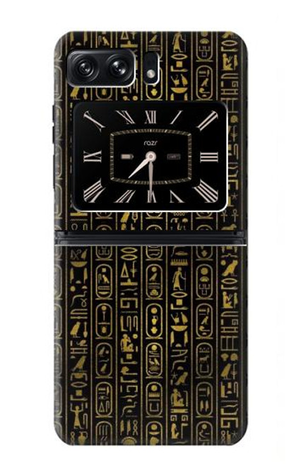 S3869 Hiéroglyphe égyptien antique Etui Coque Housse pour Motorola Moto Razr 2022