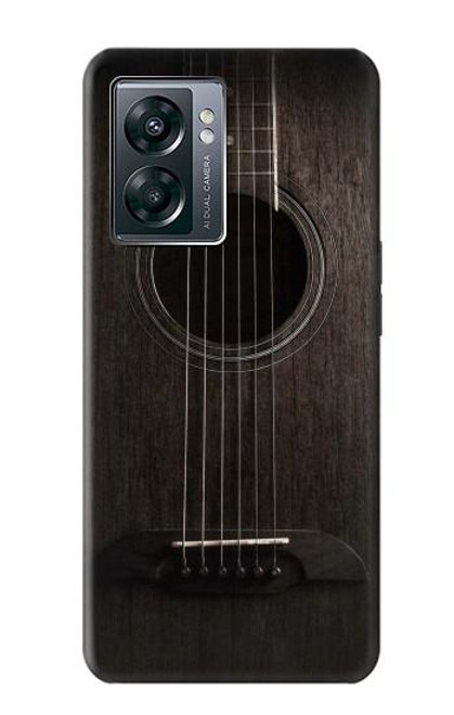 S3834 Guitare noire Old Woods Etui Coque Housse pour OnePlus Nord N300