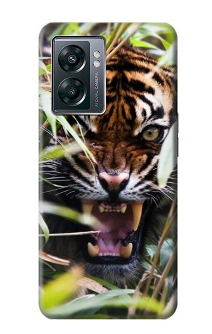 S3838 Tigre du Bengale qui aboie Etui Coque Housse pour OnePlus Nord N300