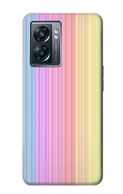 S3849 Couleurs verticales colorées Etui Coque Housse pour OnePlus Nord N300