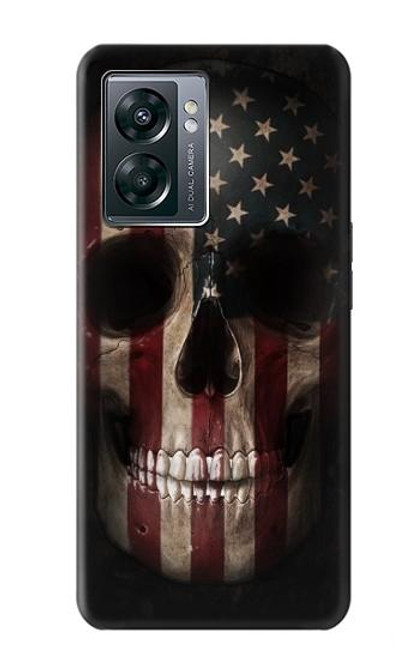 S3850 Crâne de drapeau américain Etui Coque Housse pour OnePlus Nord N300