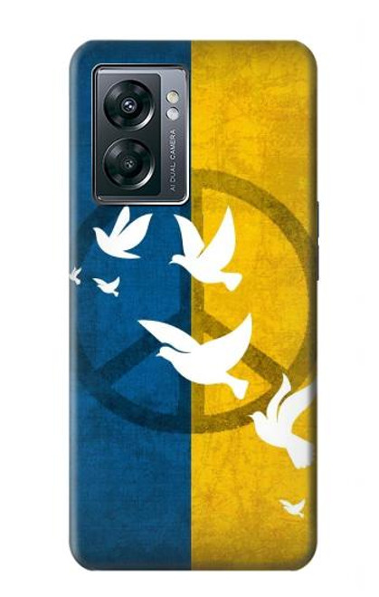 S3857 Colombe de la paix drapeau ukrainien Etui Coque Housse pour OnePlus Nord N300