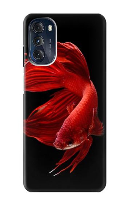 S2092 Rouge Poisson Combattant Etui Coque Housse pour Motorola Moto G 5G (2023)