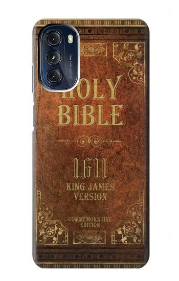 S2890 Holy Bible King James Version 1611 Etui Coque Housse pour Motorola Moto G 5G (2023)