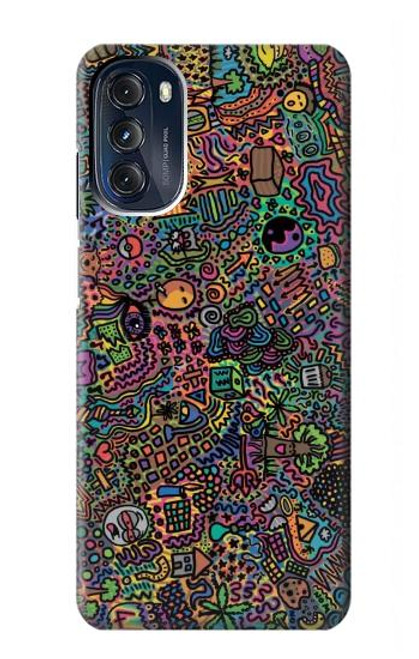 S3815 Art psychédélique Etui Coque Housse pour Motorola Moto G 5G (2023)