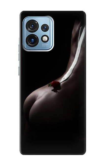 S0546 Sexy Crème fraise Etui Coque Housse pour Motorola Edge+ (2023), X40, X40 Pro, Edge 40 Pro