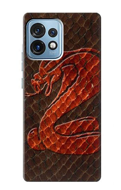 S0663 Cobra Serpent Peau Etui Coque Housse pour Motorola Edge+ (2023), X40, X40 Pro, Edge 40 Pro