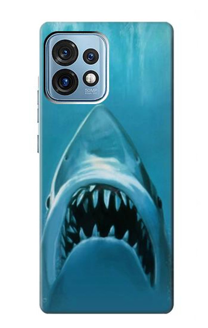 S0830 Requin blanc Etui Coque Housse pour Motorola Edge+ (2023), X40, X40 Pro, Edge 40 Pro