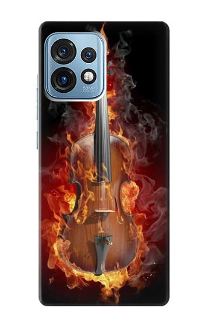 S0864 Violon feu Etui Coque Housse pour Motorola Edge+ (2023), X40, X40 Pro, Edge 40 Pro