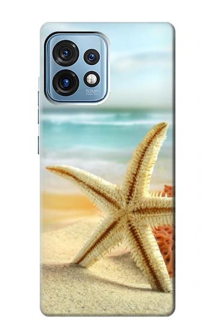 S1117 Étoiles de mer sur la plage Etui Coque Housse pour Motorola Edge+ (2023), X40, X40 Pro, Edge 40 Pro