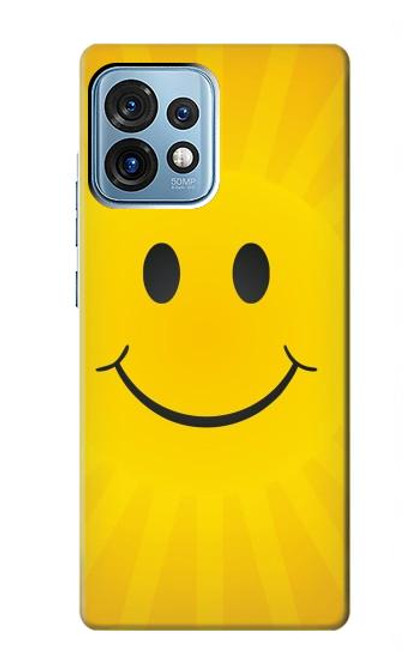 S1146 Sourire Soleil Jaune Etui Coque Housse pour Motorola Edge+ (2023), X40, X40 Pro, Edge 40 Pro