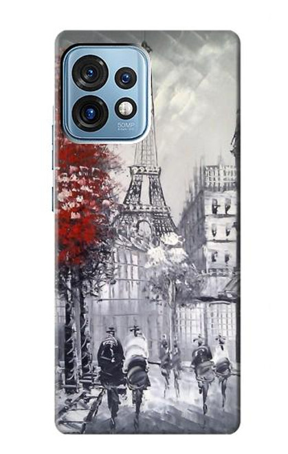 S1295 Peinture Eiffel de Paris Etui Coque Housse pour Motorola Edge+ (2023), X40, X40 Pro, Edge 40 Pro
