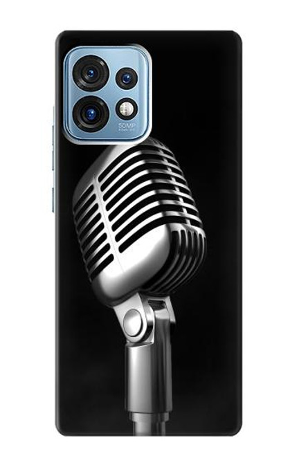 S1672 Rétro Musique Jazz Microphone Etui Coque Housse pour Motorola Edge+ (2023), X40, X40 Pro, Edge 40 Pro