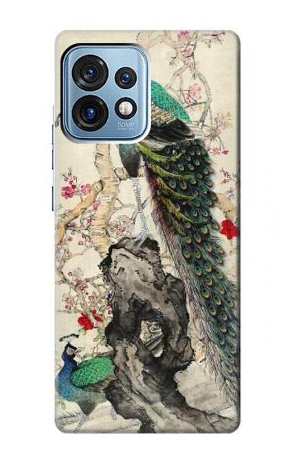 S2086 Peinture Paon Etui Coque Housse pour Motorola Edge+ (2023), X40, X40 Pro, Edge 40 Pro