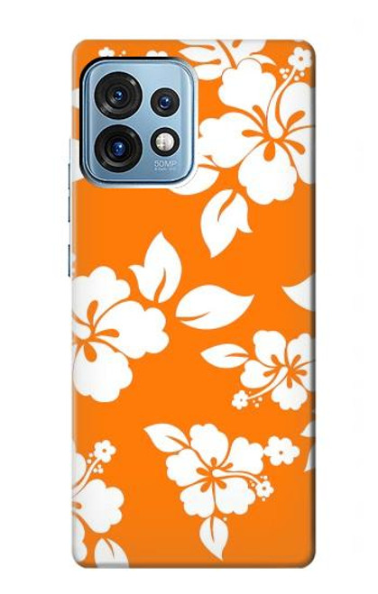 S2245 Hawai Hibiscus Motif orange Etui Coque Housse pour Motorola Edge+ (2023), X40, X40 Pro, Edge 40 Pro