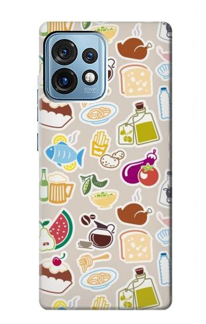 S2321 Aliments et boissons sans soudure Etui Coque Housse pour Motorola Edge+ (2023), X40, X40 Pro, Edge 40 Pro