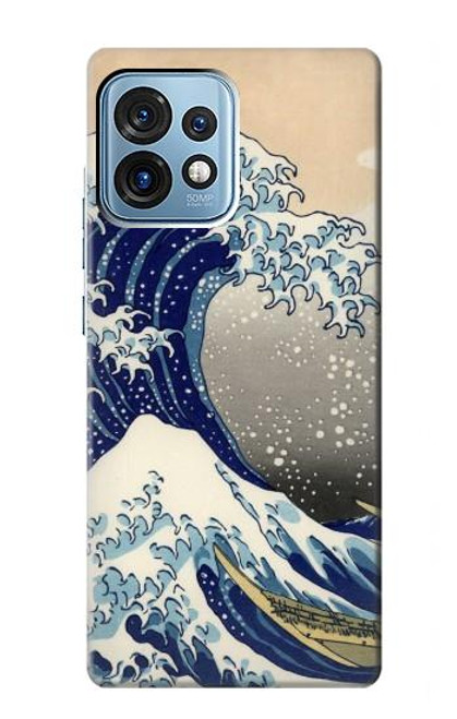 S2389 Hokusai La grande vague de Kanagawa Etui Coque Housse pour Motorola Edge+ (2023), X40, X40 Pro, Edge 40 Pro