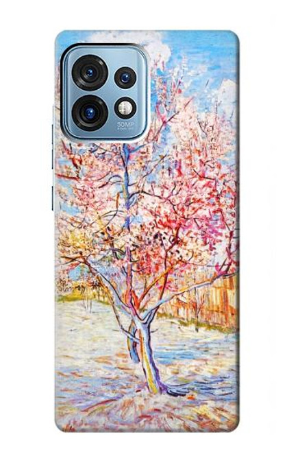 S2450 Van Gogh Fleur de Pêcher Etui Coque Housse pour Motorola Edge+ (2023), X40, X40 Pro, Edge 40 Pro