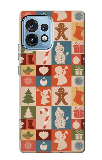 S2854 Motif mignon de Noël Etui Coque Housse pour Motorola Edge+ (2023), X40, X40 Pro, Edge 40 Pro